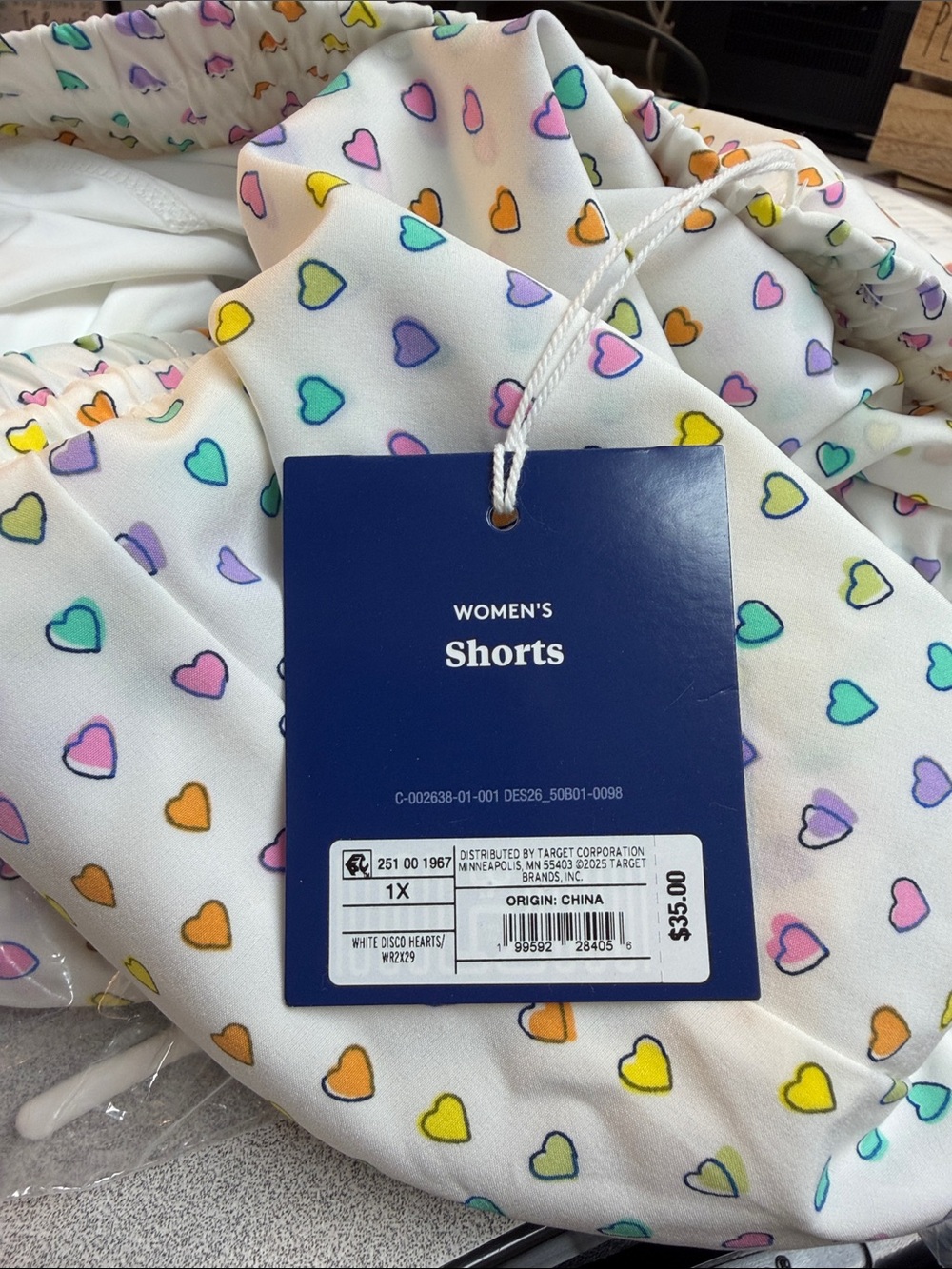 Women’s disco hearts wave shorts size 1x Roller Rabbit x Target
